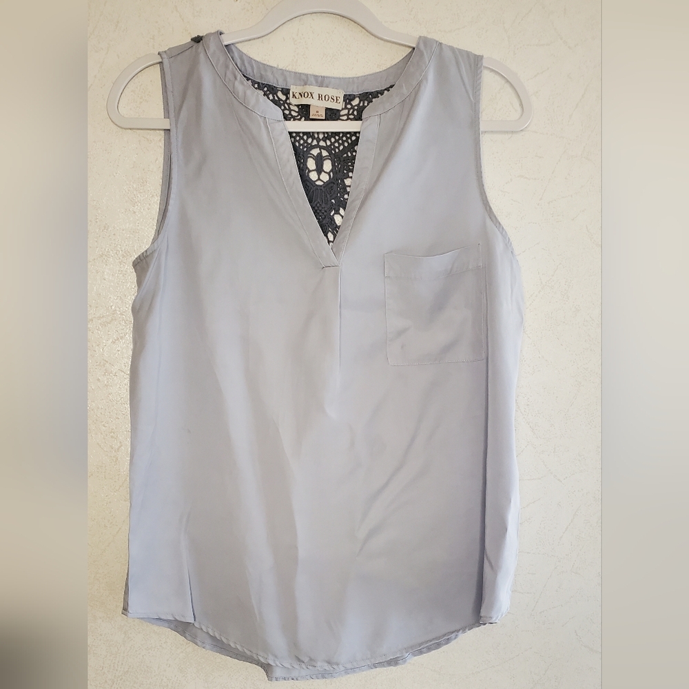 Knox Rose Baby Blue Sleeveless Blouse